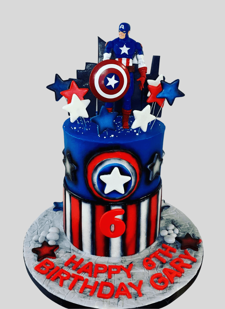 Graceful Captain America Cake