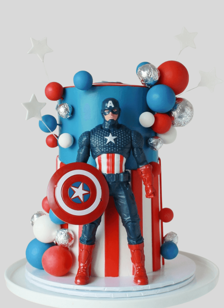 Handsome Captain America Cake