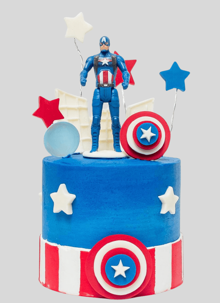 Magnetic Captain America Cake