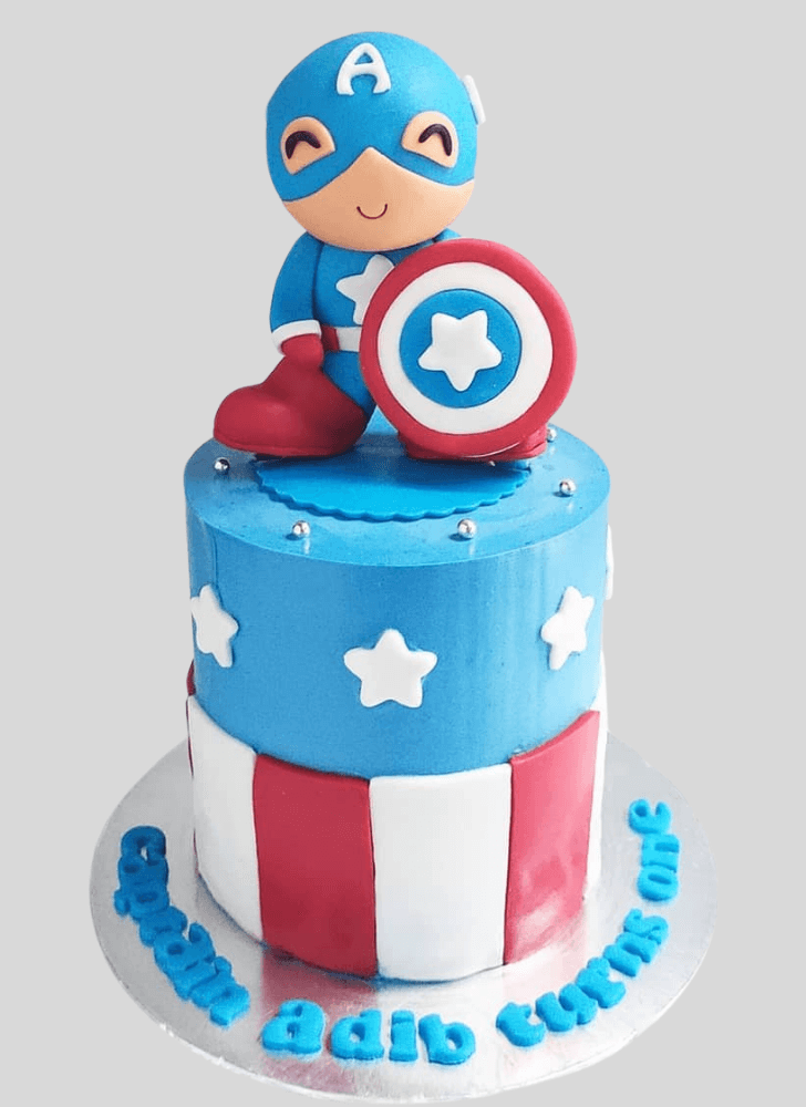 Pleasing Captain America Cake