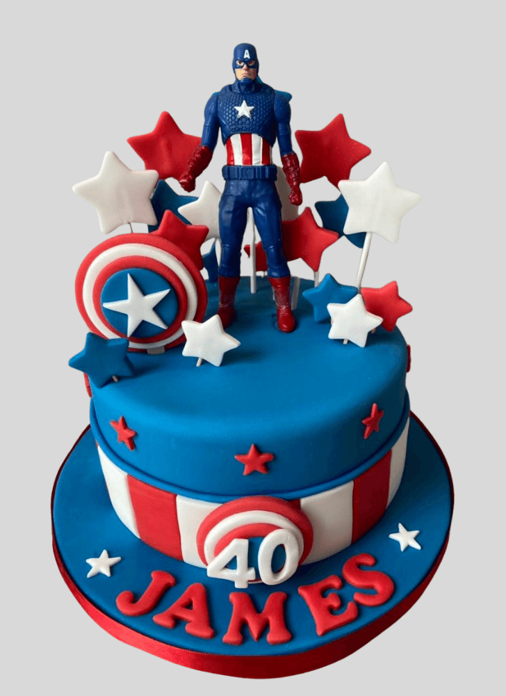 Refined Captain America Cake