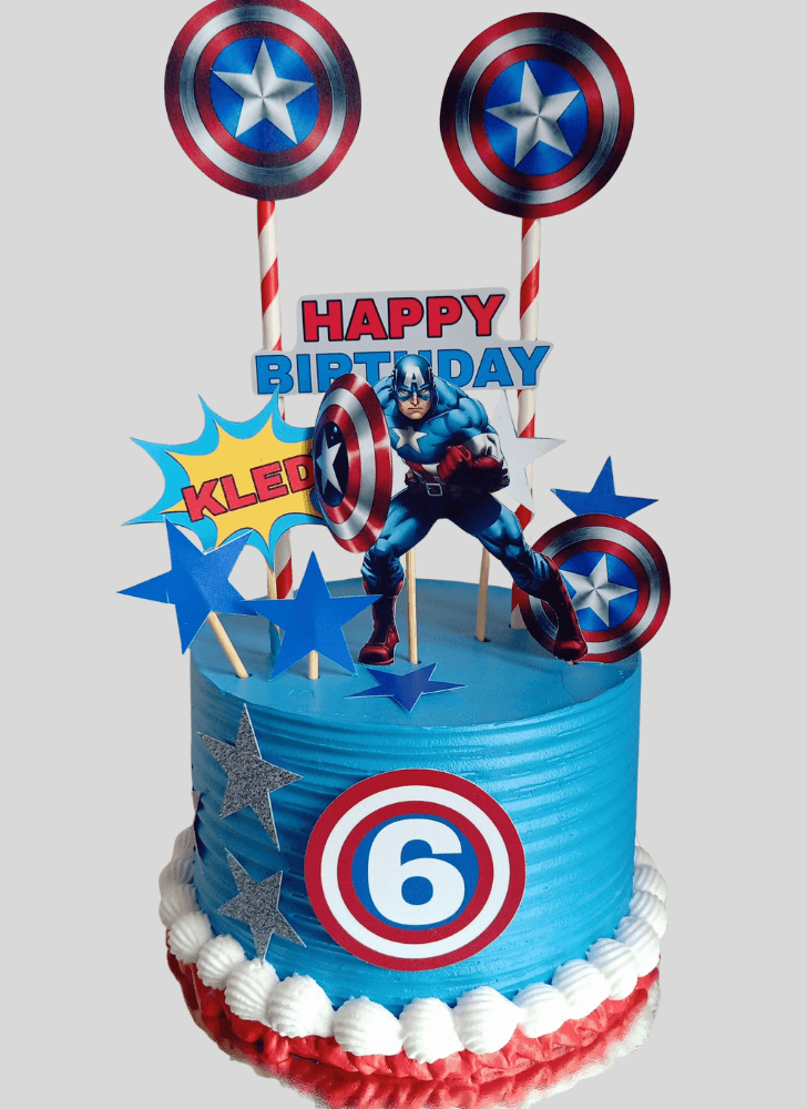 Resplendent Captain America Cake