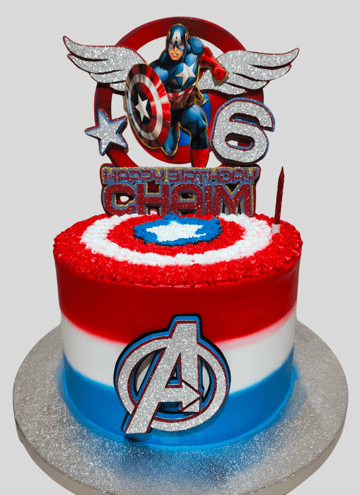 Slightly Captain America Cake
