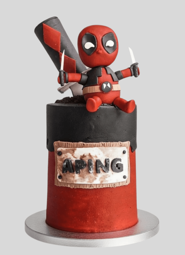 Appealing Deadpool Cake