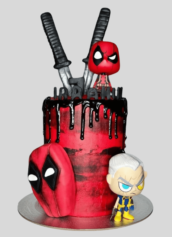 Beauteous Deadpool Cake