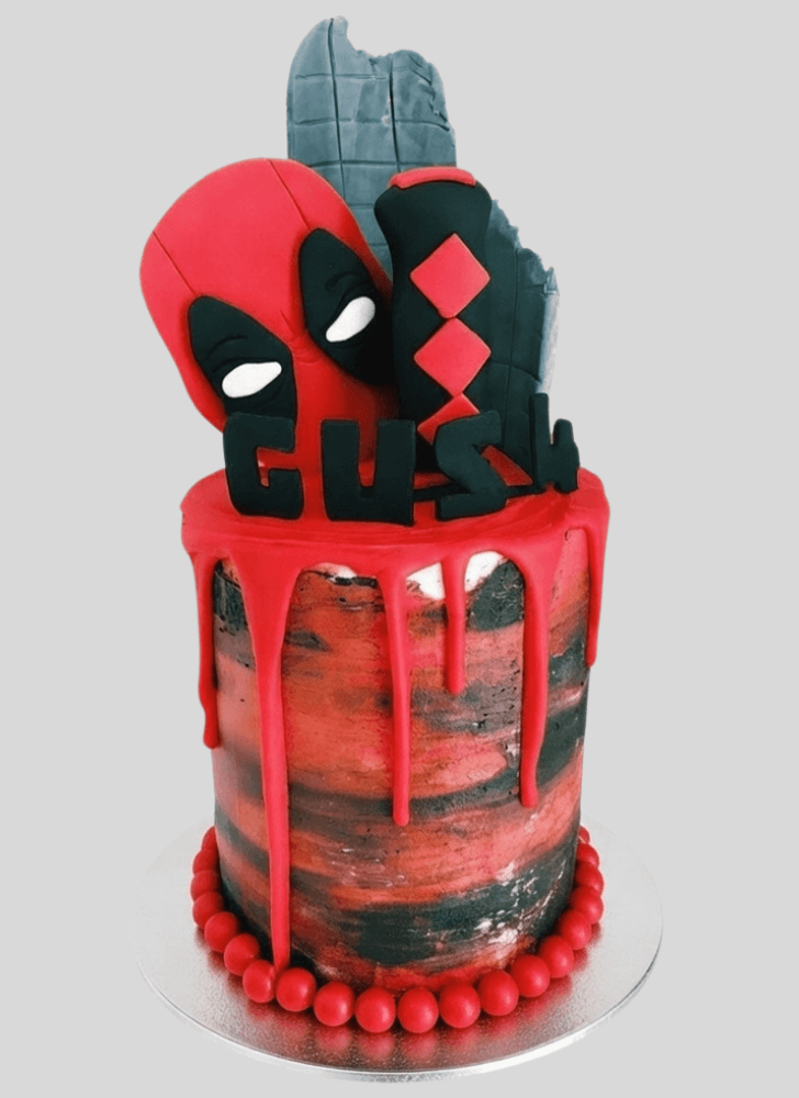 Lovely Deadpool Cake Design