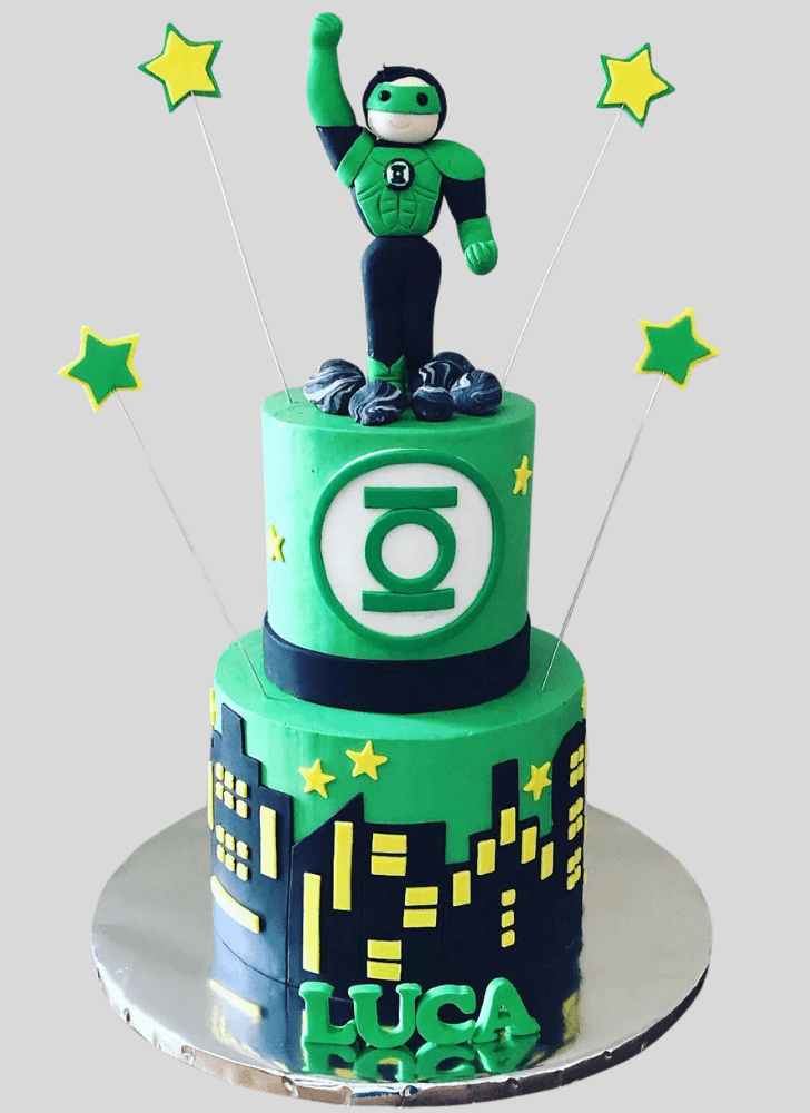 Alluring Green Lantern Cake