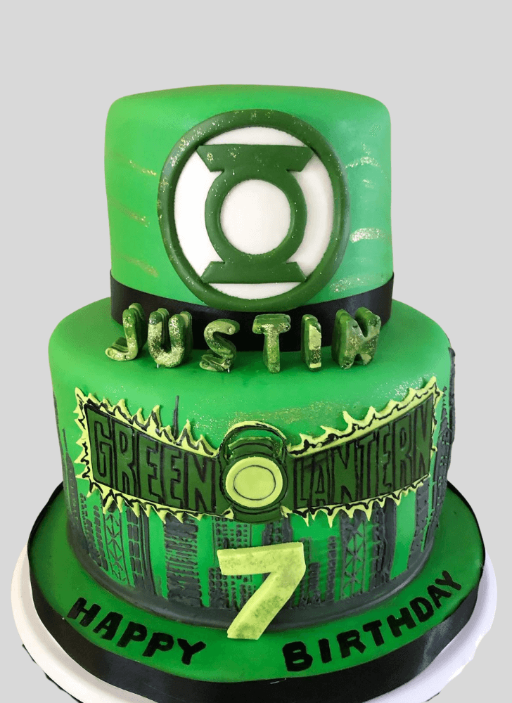 Charming Green Lantern Cake