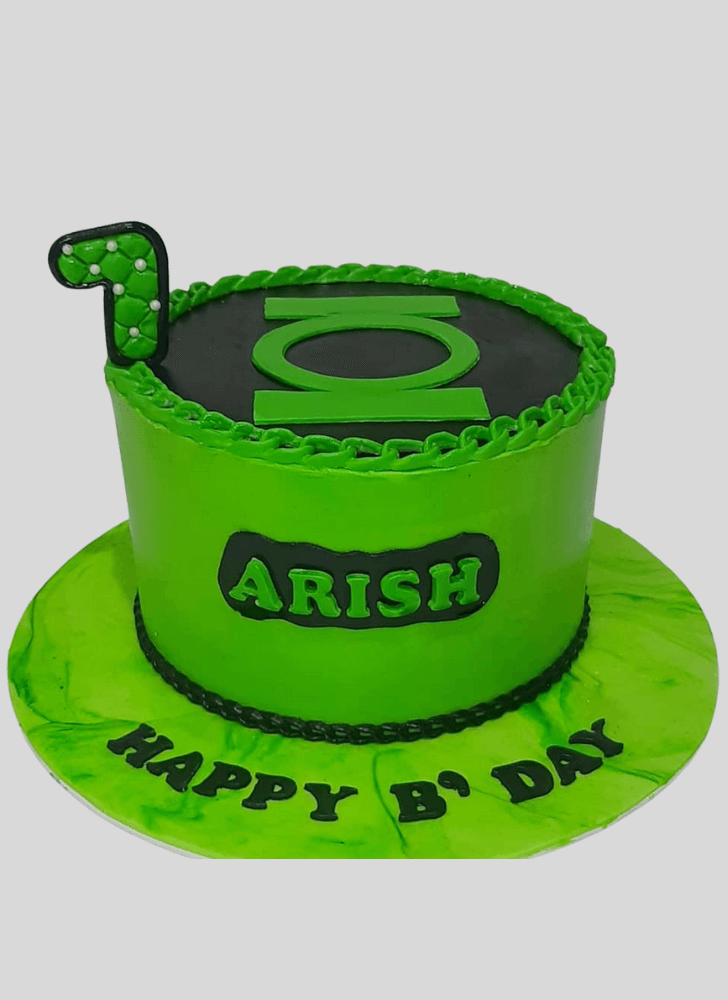 Elegant Green Lantern Cake