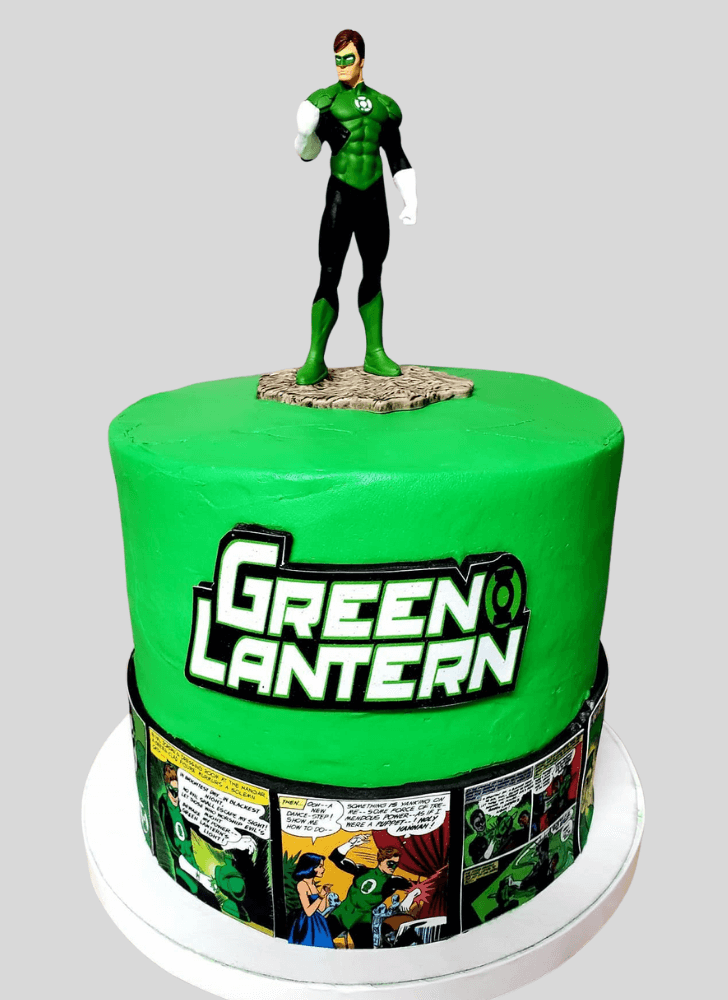 Enticing Green Lantern Cake