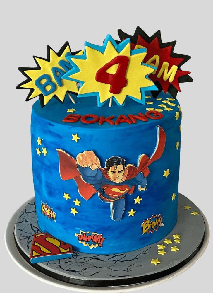 Dazzling Superman Cake