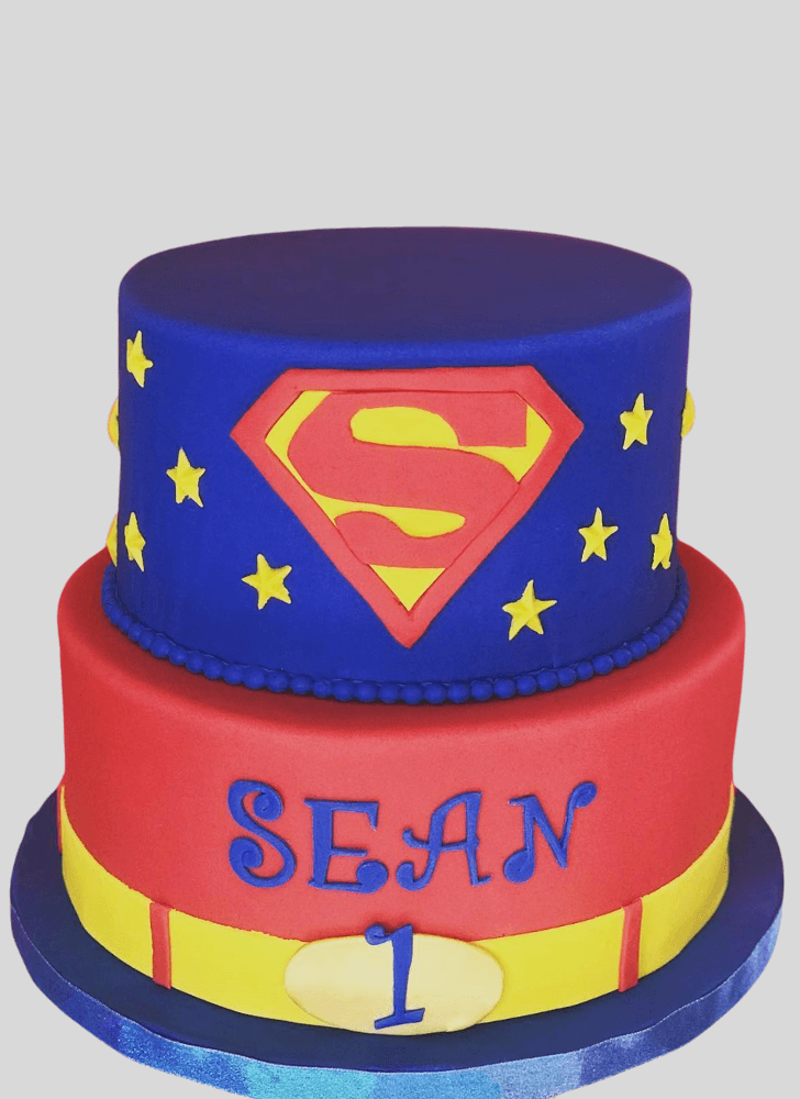 Delicate Superman Cake