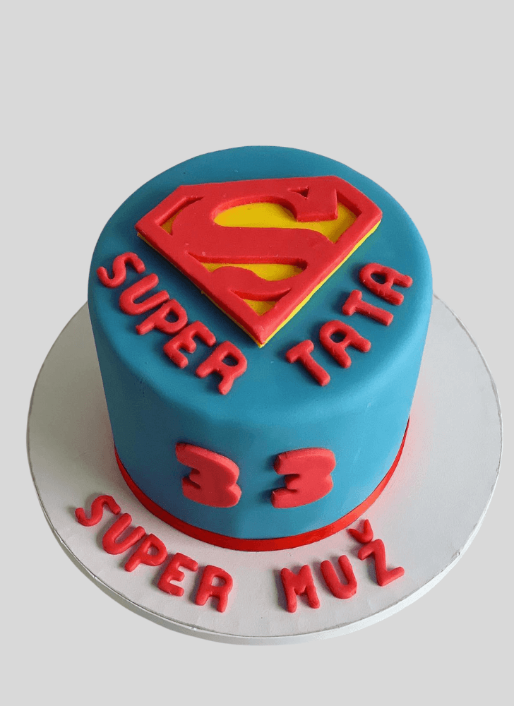 Enticing Superman Cake