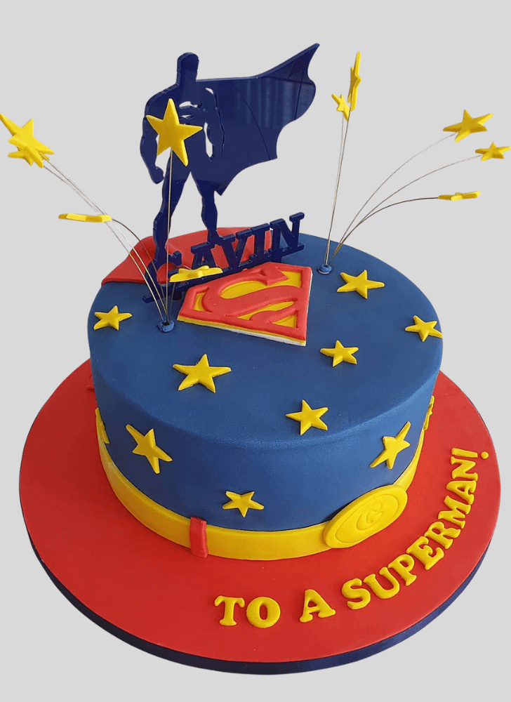 Graceful Superman Cake