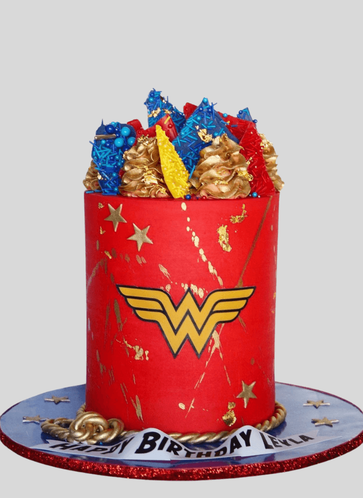 Dazzling Wonder Woman Cake