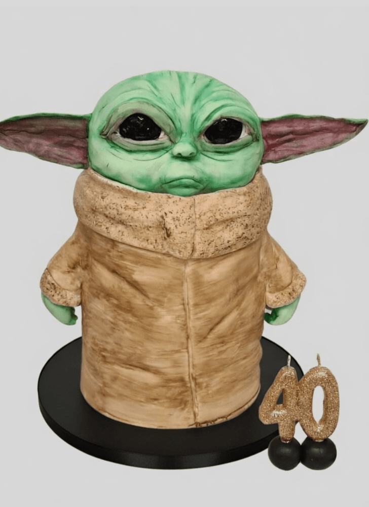 Adorable Baby Yoda Cake