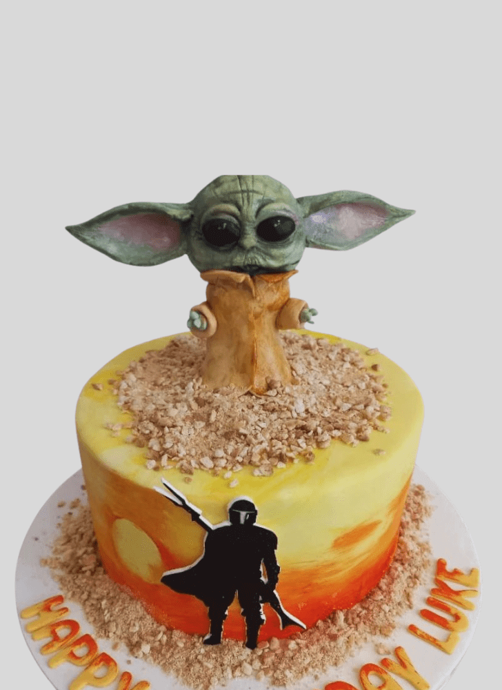 Delicate Baby Yoda Cake