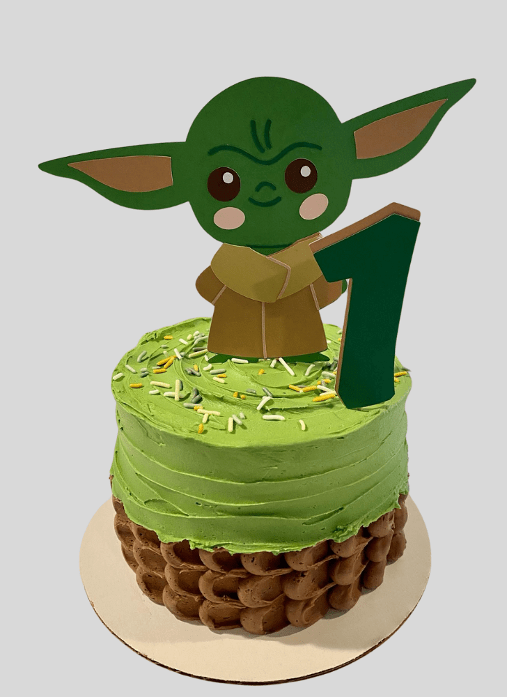 Elegant Baby Yoda Cake