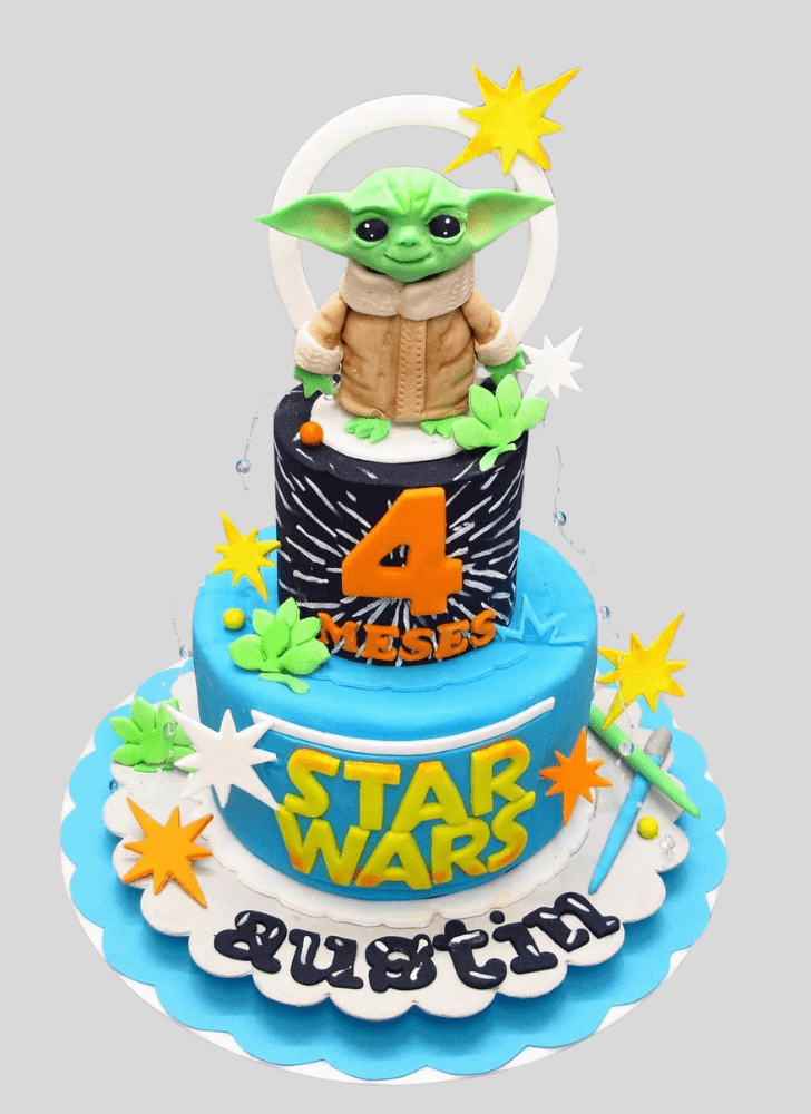 Enticing Baby Yoda Cake