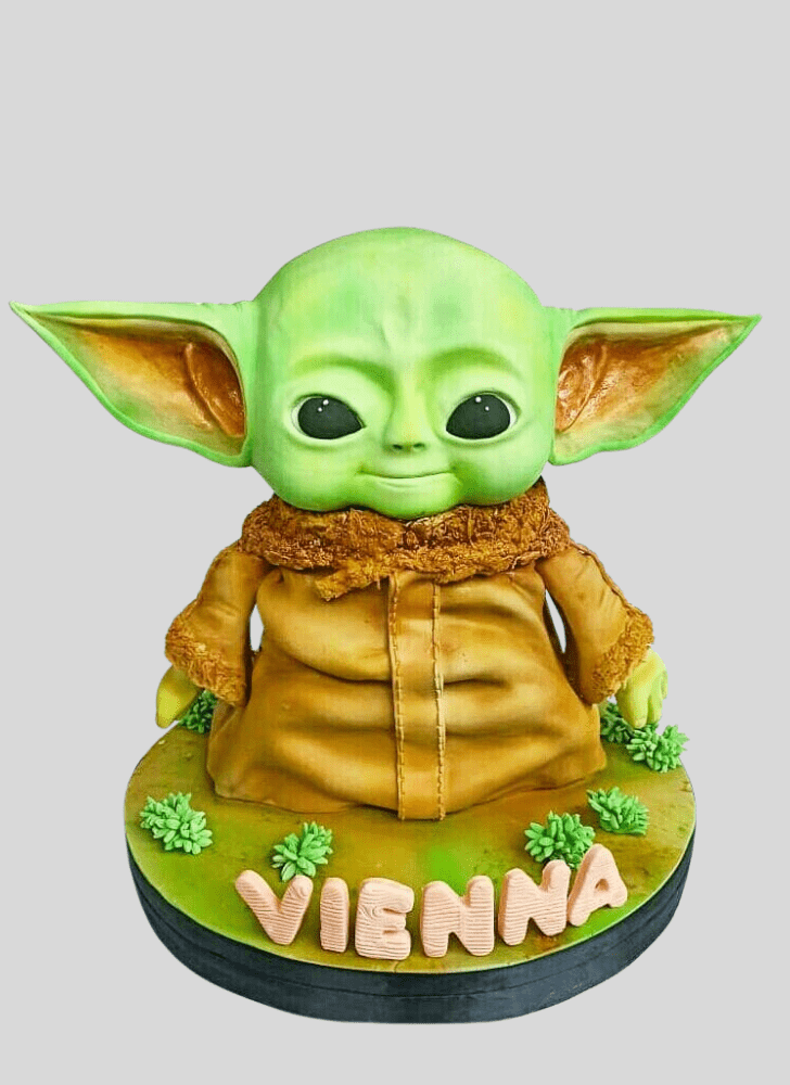 Good Looking Baby Yoda Cake