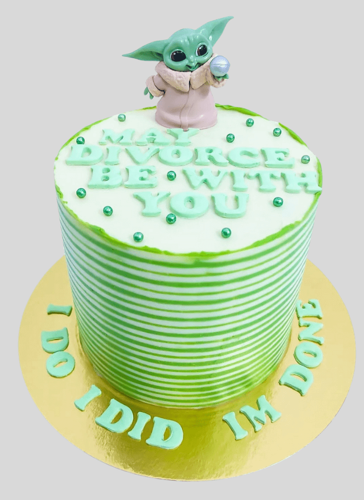 Handsome Baby Yoda Cake
