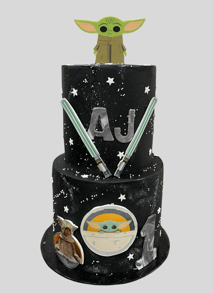 Shapely Baby Yoda Cake