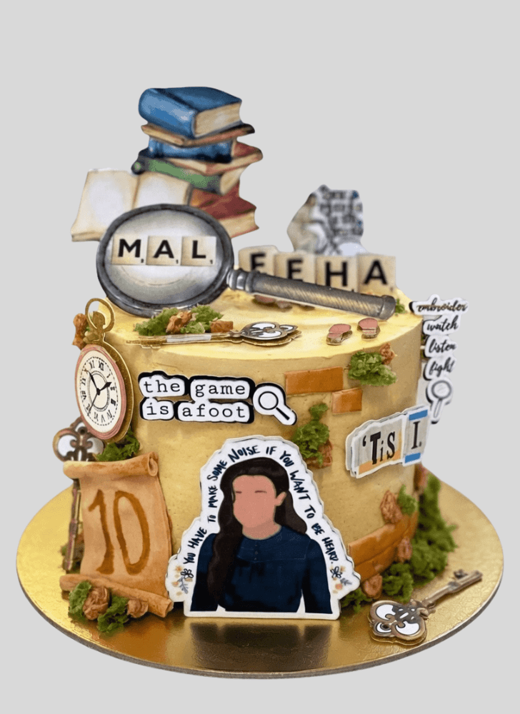 Delicate Enola Holmes Cake