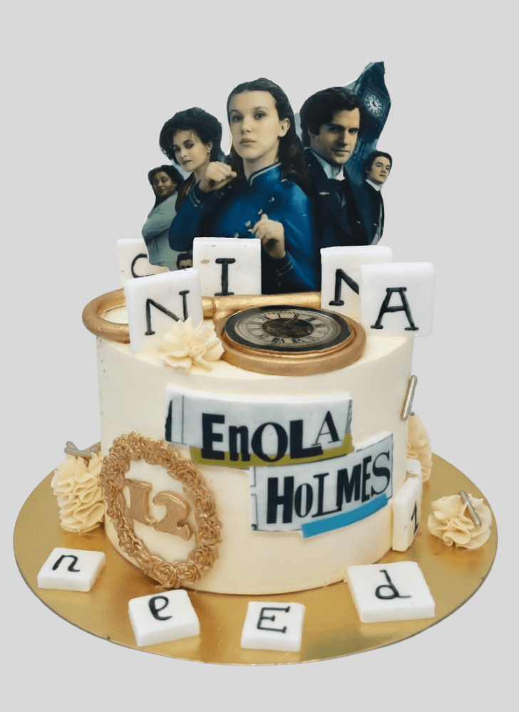 Elegant Enola Holmes Cake