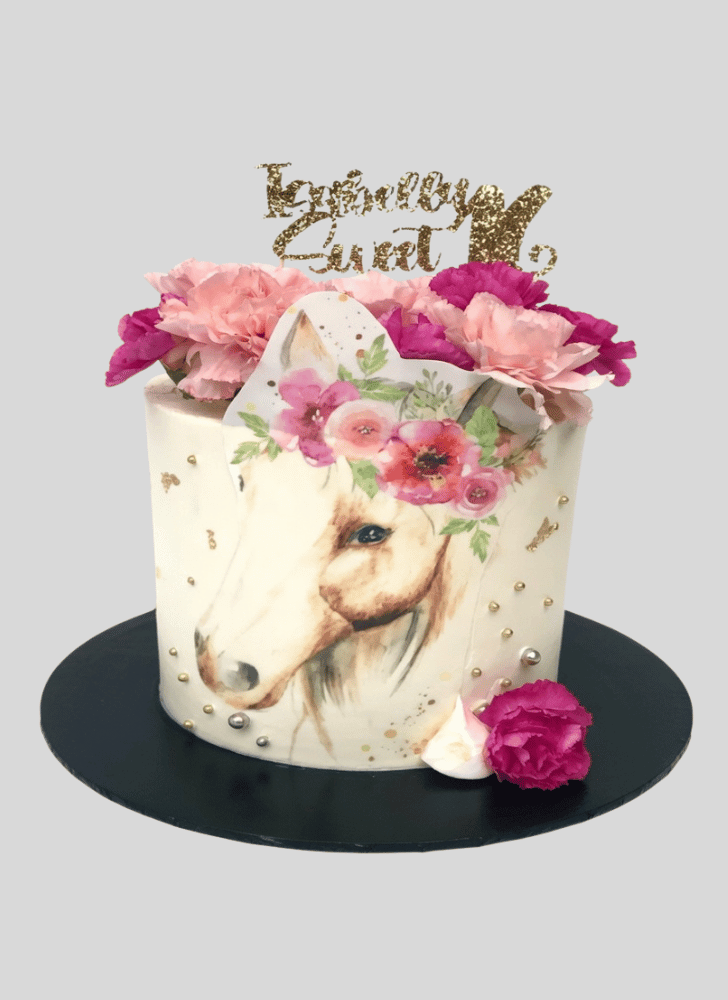 Delicate Horse Cake
