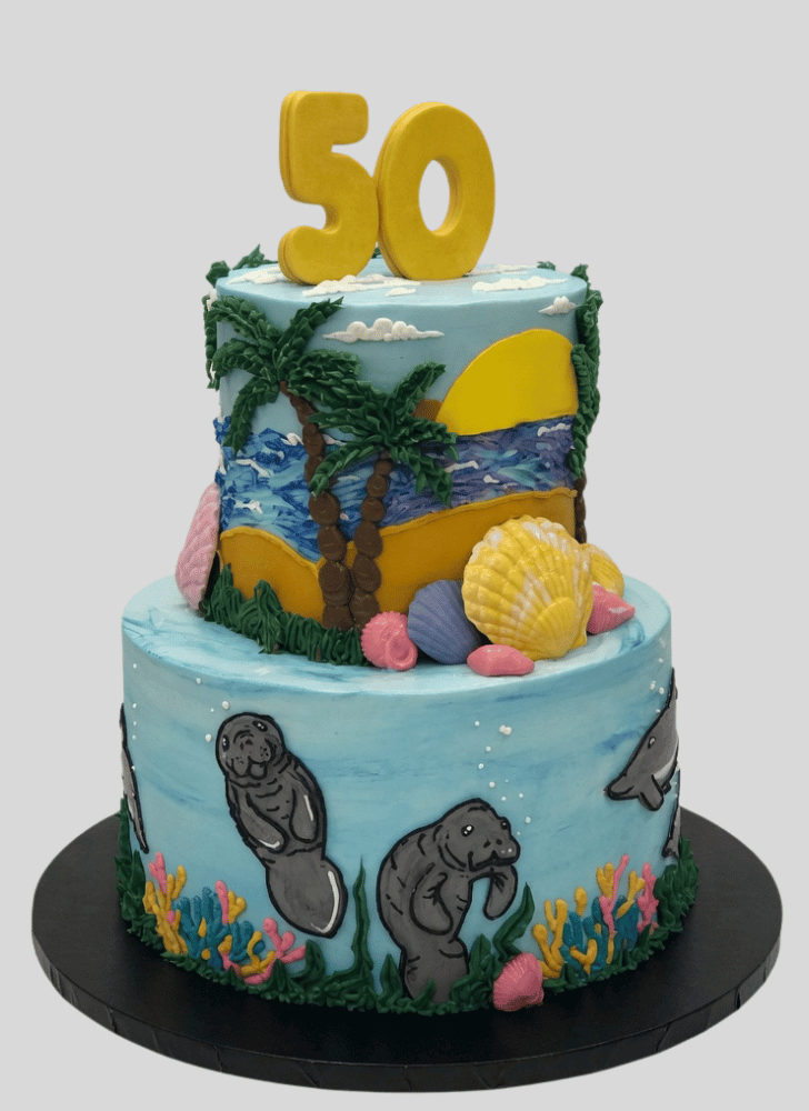 Good Looking Manatee Cake