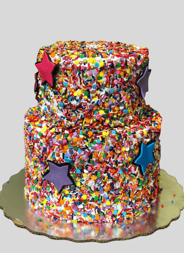 Inviting Sprinkles Cake
