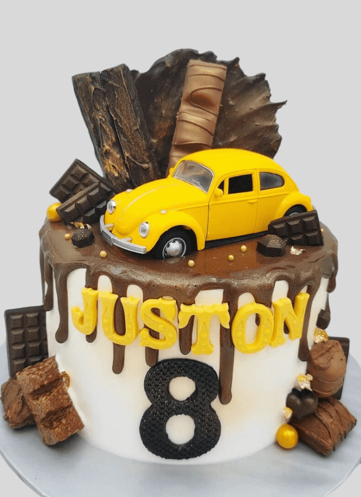 Inviting Beetle Car Cake