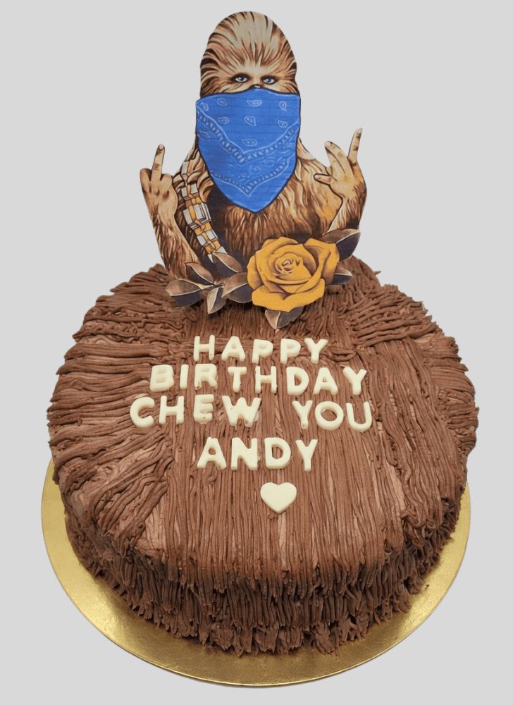 Pleasing Chewbacca Cake