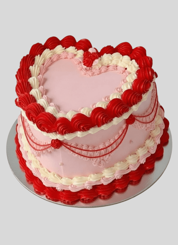 Elegant Heart Cake