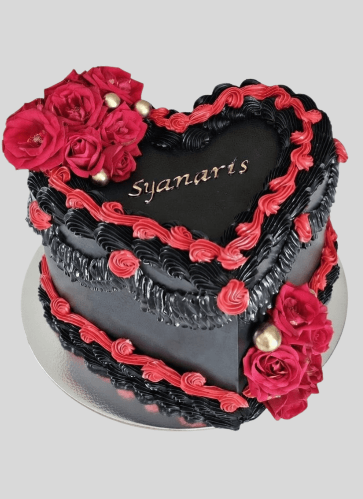 Inviting Heart Cake