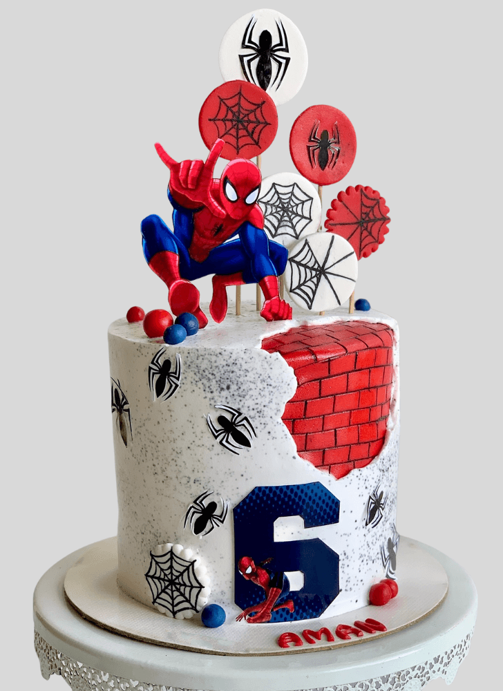 Appealing Spiderman Cake