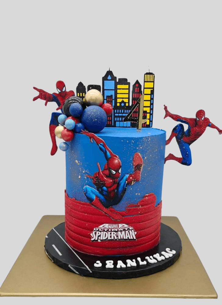 Enticing Spiderman Cake
