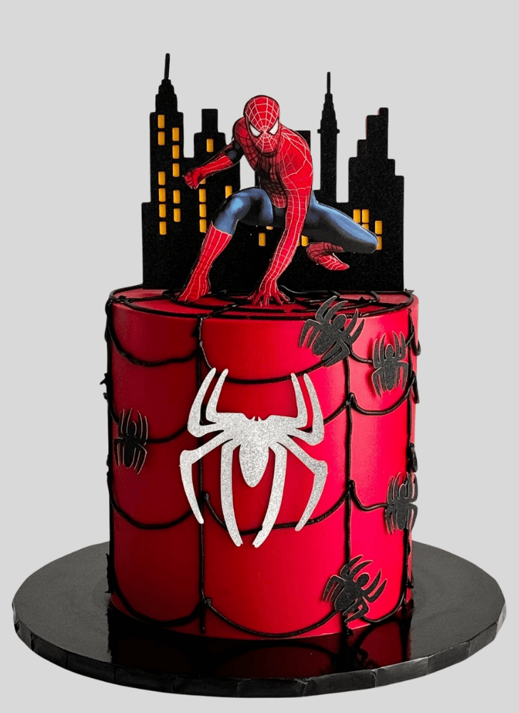 Fascinating Spiderman Cake