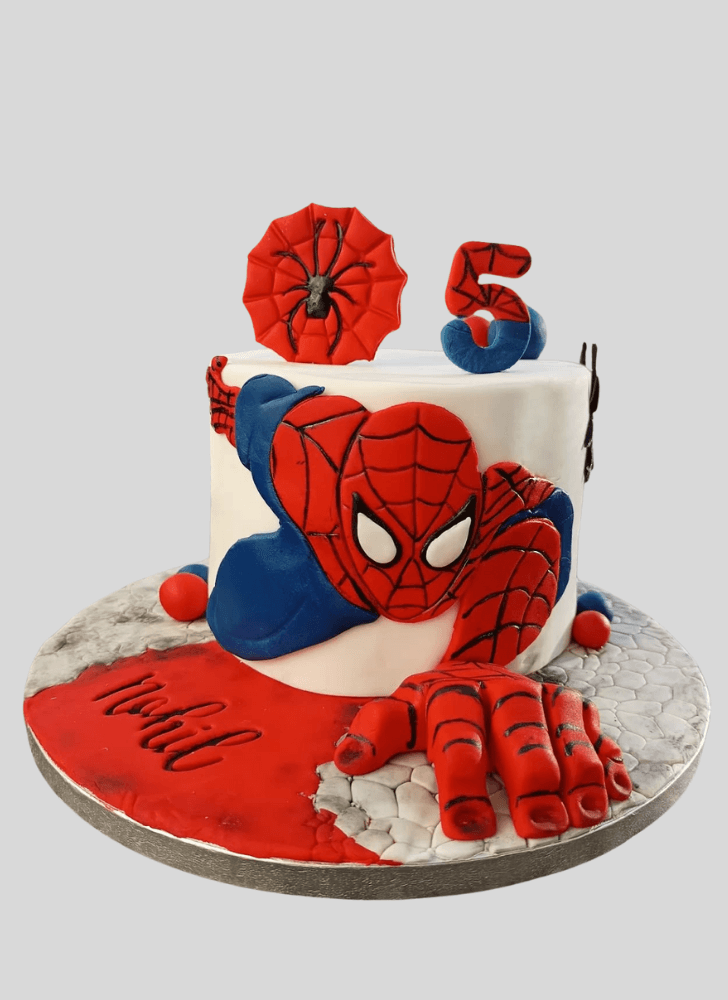 Inviting Spiderman Cake