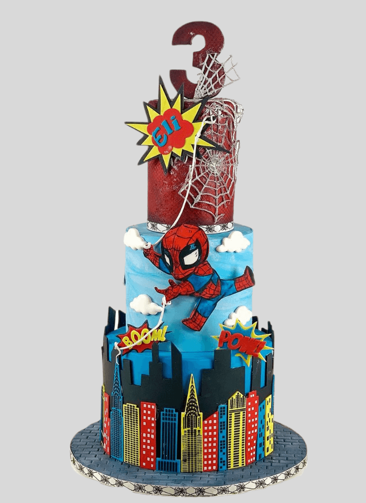 Pretty Spiderman Cake