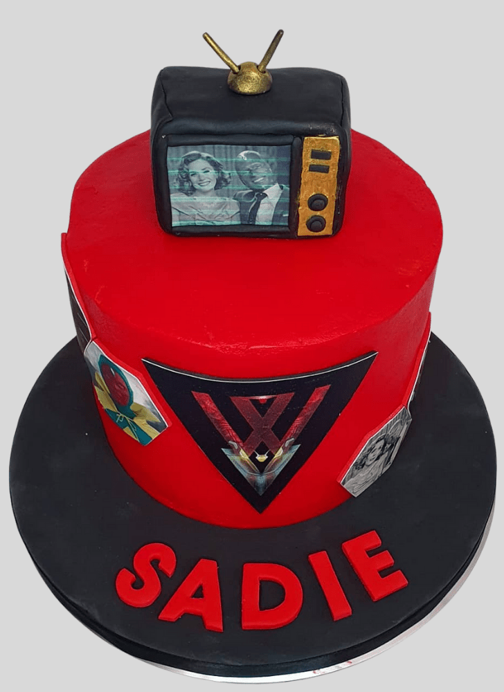 Angelic WandaVision Cake
