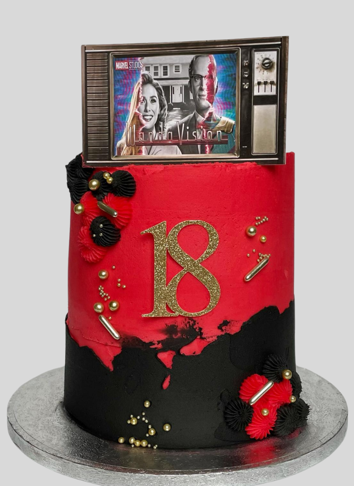 Classy WandaVision Cake