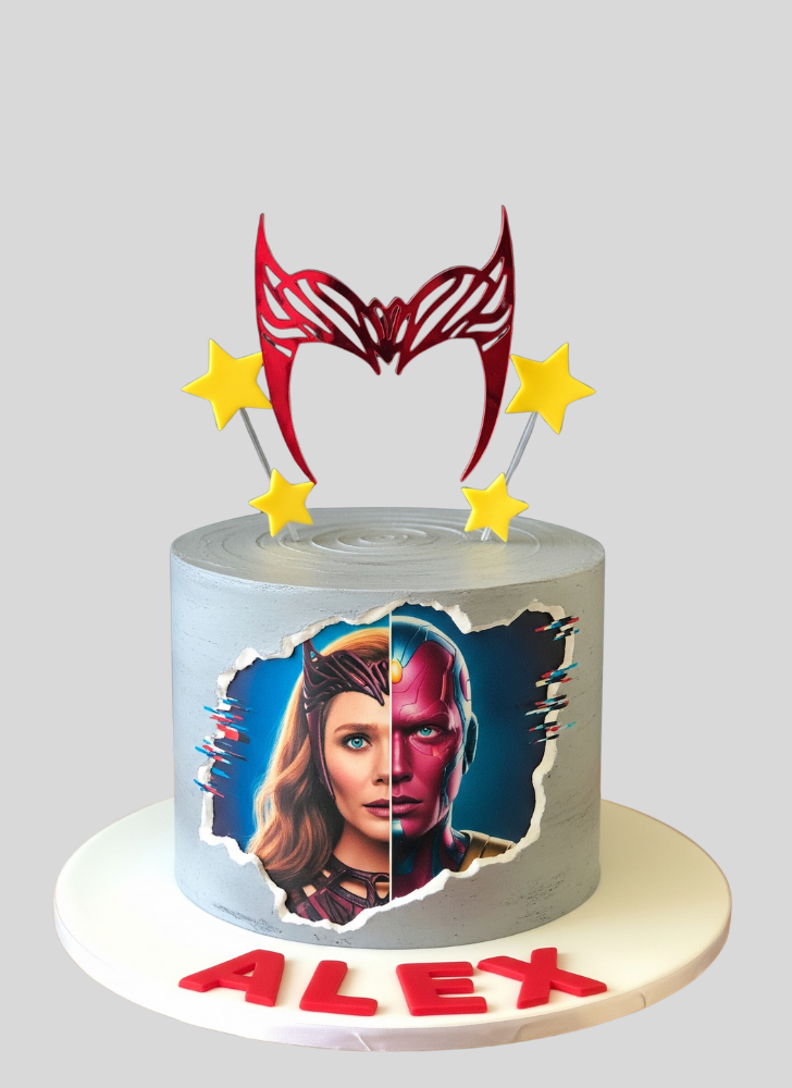 Ideal WandaVision Cake
