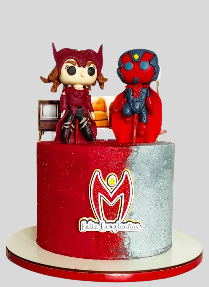 Lovely WandaVision Cake Design
