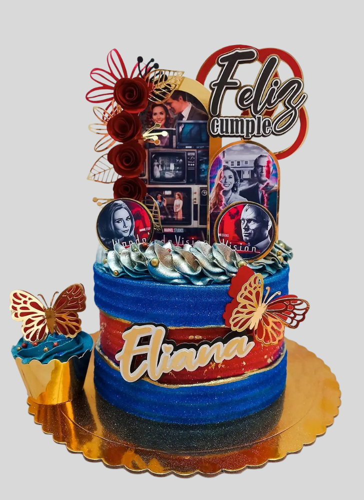 Resplendent WandaVision Cake