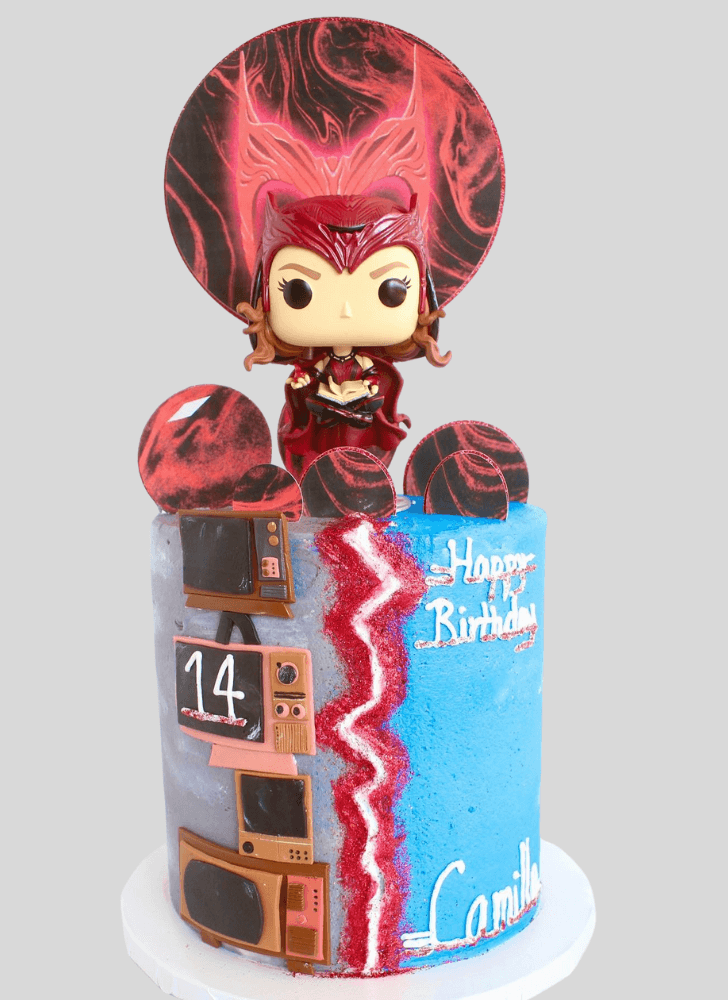 Slightly WandaVision Cake