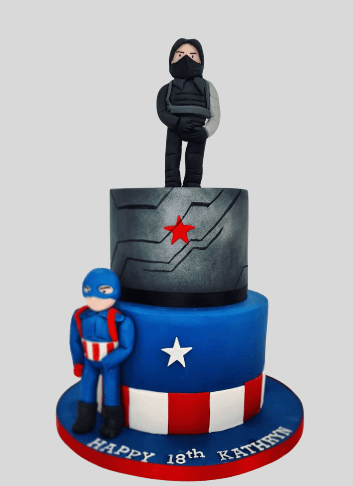 Dazzling Winter Soldier Cake