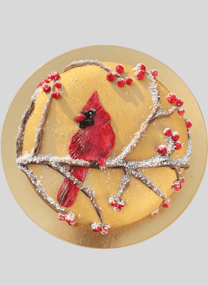 Adorable Cardinal Cake