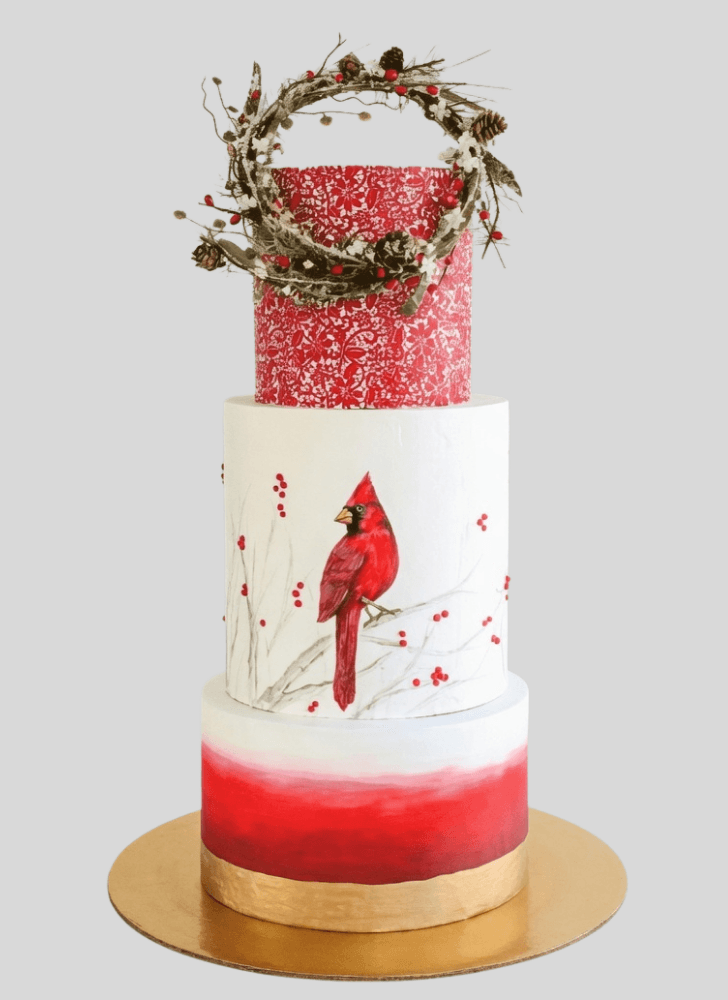 Fetching Cardinal Cake