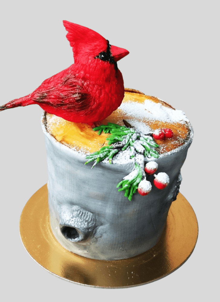 Inviting Cardinal Cake